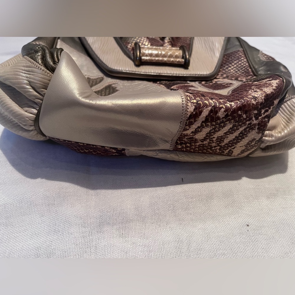 Sharif Patchwork Mixed Media Lizard Texture Vinta… - image 6